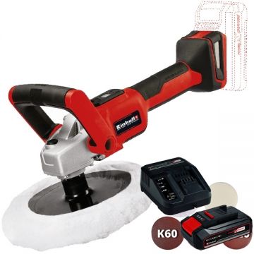 Einhell  CE-CP 18/180 Li E PXC + Starter Kit - Masina de lustruit 180 mm + Set 1 acumulator si incarcator Li-Ion 18 V 2.5 Ah