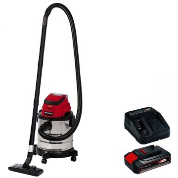 Einhell  TC-VC 18/20 Li S PXC + Starter Kit - Aspirator 80 mbar + Set 1 acumulator si incarcator Li-Ion 18 V 2.5 Ah