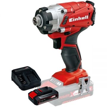 Einhell  TE-CI 18/1 Li PXC + Starter Kit - Masina de insurubat cu impact 140 Nm + Set 1 acumulator si incarcator Li-Ion 18 V 2.5 Ah