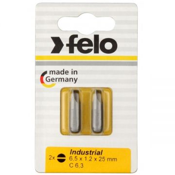 Felo  020 - Set capete de insurubare plat 1.2x6.5 mm 2 bucati