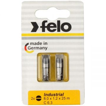 Felo  020 - Set capete de insurubare plat 1.2x8 mm 2 bucati