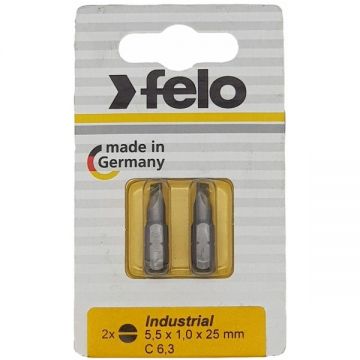 Felo  020 - Set capete de insurubare plat 1x5.5 mm 2 bucati