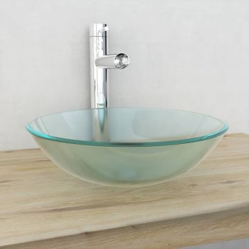 Gossi chiuveta din sticla securizata, 42 cm, matuita