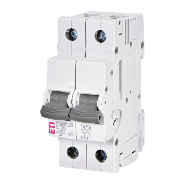 Intrerupator de circuit ETIMAT P6 2P C20 20A ETI 001900231