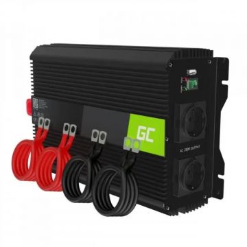 Invertor de tensiune 12V -> 230V, 2000W, INVGC10, Greencell PRO