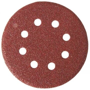 LumyTools  LT08562 - Set foi abrazive rotunde 125 mm granulatie 120 8 gauri 10 bucati