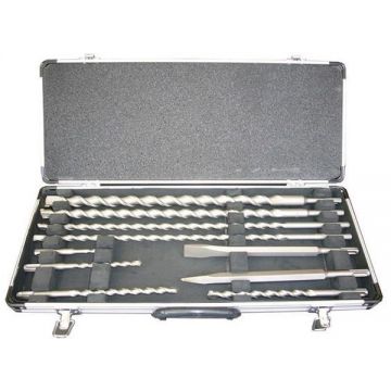 Makita  D-42385 - Set SDS-Plus 8 burghie 2 dalti cutie metal