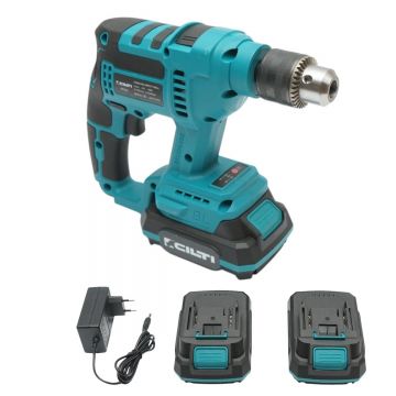 Masina de gaurit si insurubat cu percutie 720W, 2 acumulatori 21V/2Ah, viteza 1700 rpm , Cod: DISTN77