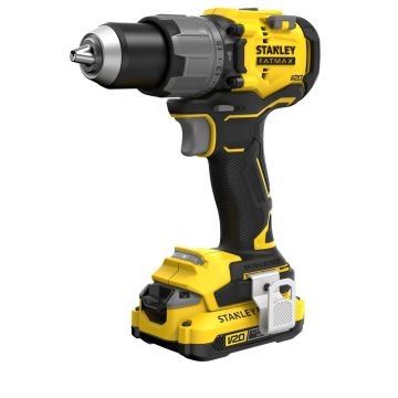 Masina de gaurit si insurubat cu percutie Stanley SFMCD726D2K, cu 2 acumulatori 18 V/2.0 Ah, brushless, 1.5-13 mm