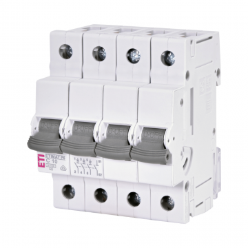 Protectie circuit ETIMAT P6 3P+N C10 curba C ETI 001900428