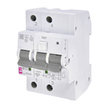 Siguranta AFDD detectare arc electric KZS-AFDD 3M2p A B13 0.03 ETI 002173813