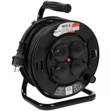 Yato  YT-81052 - Derulator cablu electric 20 m 4 prize cu maner