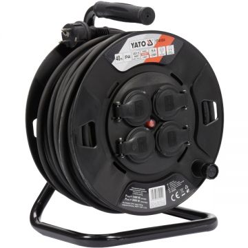 Yato  YT-81054 - Derulator cablu electric 40 m 4 prize cu maner
