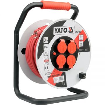 Yato  YT-8106 - Derulator cablu electric 30 m 4 prize cu maner