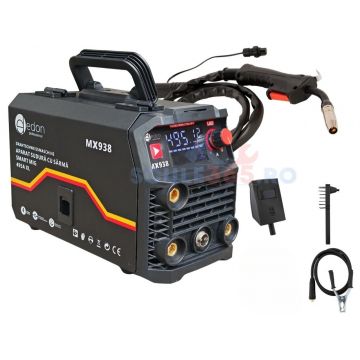 495A *PROFESIONAL* Aparat de sudura cu sarma tip invertor 495A, MMA/MIG/FCAW/TIG, electrozi 1.5-5mm, 4g, IP21S, EDON® MX938