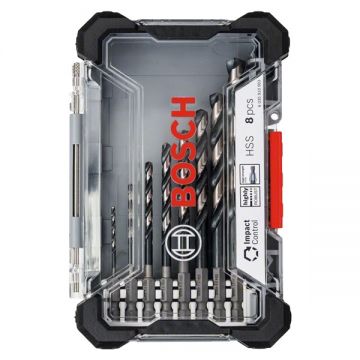 Bosch  2608577146 - Set burghie metal HSS Impact Control 2-10  mm tija hexagonala 8  bucati