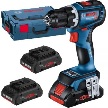 Bosch  GSR 18V-90 C - Masina de gaurit si insurubat cu 3 acumulatori Li-Ion 18 V 4 Ah 64 Nm valiza speciala