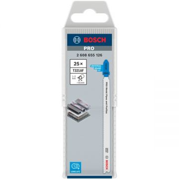 Bosch  PRO Metal Pipes and Profiles T 321 AF - Set panze fierastrau pendular tija cu un prag de prindere (T) 132 mm metal taiere dreapta fina 25 bucati