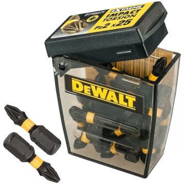 DeWalt  DT70556T - Set capete de insurubare profil PZ2 25 bucati rezistenta impact