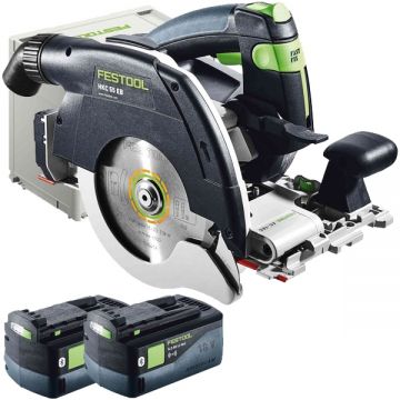 Festool  HKC 55 52 EBI-Plus-SCA - Fierastrau circular cu 2 acumulatori Li-Ion 18 V 5.2 Ah 160x20 mm valiza speciala