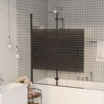 Gossi cabina de dus pliabila, negru, 120x140 cm, esg
