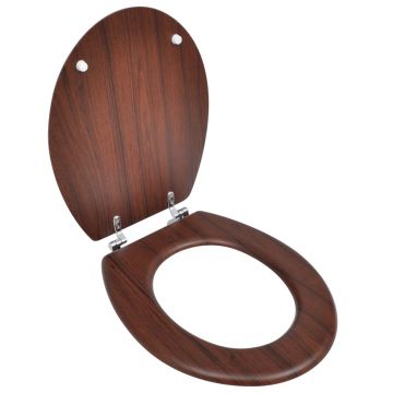 Gossi capac wc, maro, mdf, model simplu