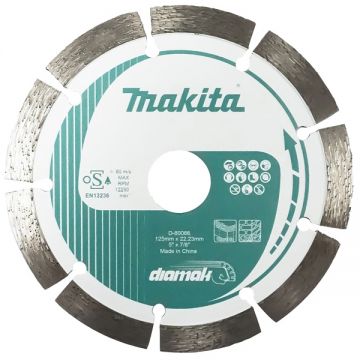 Makita  D-80086 - Disc diamantat de taiere segmentat 125x22.2x1.8 mm taiere umeda si uscata