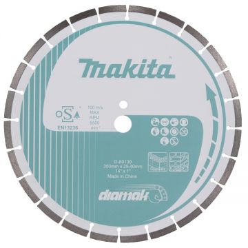 Makita  D-80139 - Disc diamantat de taiere segmentat 350x25.4x3.2 mm taiere umeda si uscata