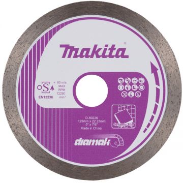 Makita  D-80226 - Disc diamantat de taiere continuu 125x22.2x1.8 mm taiere umeda si uscata