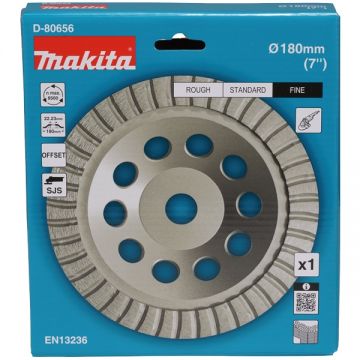 Makita  D-80656 - Disc oala diamantat  180x22.23x- mm segment turbo