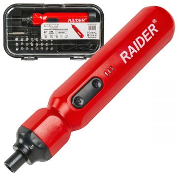 Raider  RD-CSC05 - Masina de insurubat cu 1 acumulator Li-Ion 3.6 V 1.5 Ah 2 Nm valiza plastic