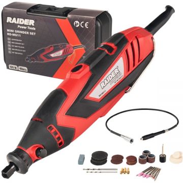 Raider  RD-MG11 - Polizor drept cu fir 135 W bucsa 3.2 mm valiza plastic accesorii