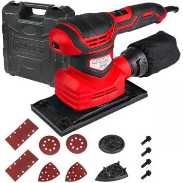 Raider  RD-MSA30 - Slefuitor cu vibratii 300 W 90x187 mm valiza plastic accesorii