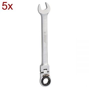 Unior  161/2CB - Set chei combinate 8-19 mm 5 bucati clichet reversibil tija articulata