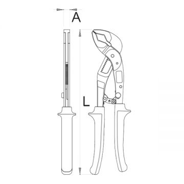 Unior  442/1HYPO - Cleste reglabil cu  articulatie intrepatrunsa 180 mm