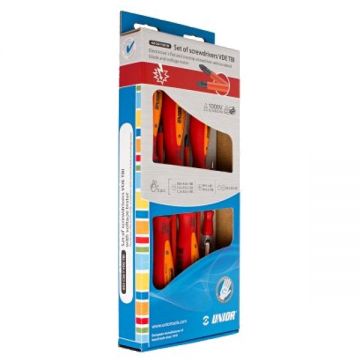 Unior  603CS6TVDETBI - Set surubelnite cu profil PH si plat 6 bucati izolatie 1000 V