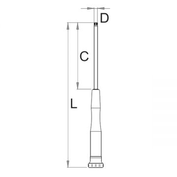 Unior  621E - Surubelnita cu profil torx 60 mm TX10