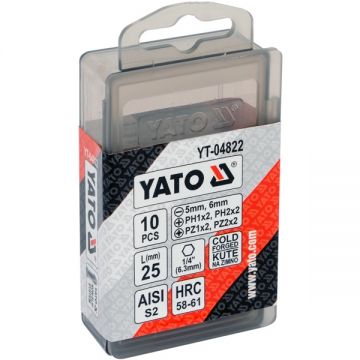Yato  YT-04822 - Set capete de insurubare mixt 10 bucati