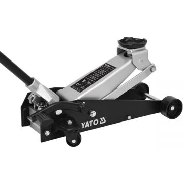 Yato  YT-17213 - Cric auto hidraulic tip crocodil 500 mm 3 T roti de transport actionare cu pedala
