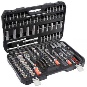 Yato  YT-38931 - Set capete chei tubulare 4-24  mm patrat 1/2 inch 3/8 inch si 1/4 inch 173 bucati