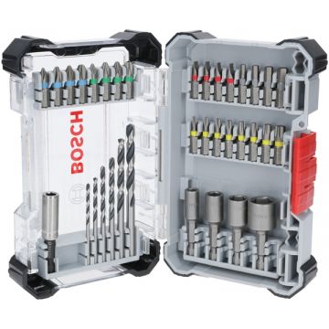 Bosch  2607017726 - Set accesorii insurubare si burghie metal 35 bucati