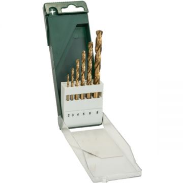 Bosch  2609255113 - Set burghie metal HSS-TIN 2-8  mm tija cilindrica 6  bucati