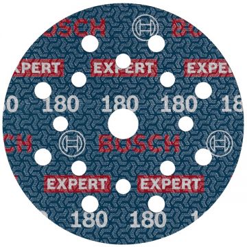 Bosch  EXPERT O780 - Set foi abrazive rotunde 125 mm granulatie 180 17 gauri 6 bucati