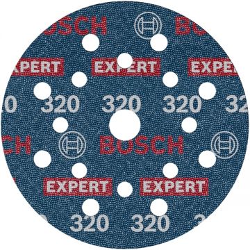 Bosch  EXPERT O780 - Set foi abrazive rotunde 125 mm granulatie 320 17 gauri 6 bucati