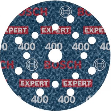 Bosch  EXPERT O780 - Set foi abrazive rotunde 125 mm granulatie 400 17 gauri 50 bucati