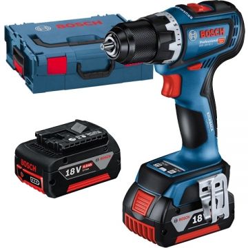 Bosch  GSR 18V-90 C - Masina de gaurit si insurubat cu 2 acumulatori Li-Ion 18 V 4 Ah 64 Nm valiza speciala