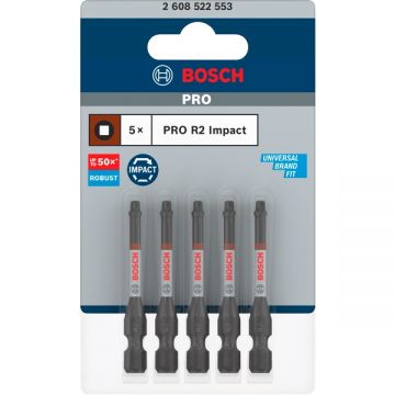 Bosch  PRO Impact - Set capete de insurubare profil R2 5 bucati