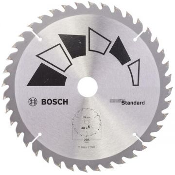 Bosch  STANDARD - Panza fierastrau circular lemn 205x24x2.2 mm 40 dinti