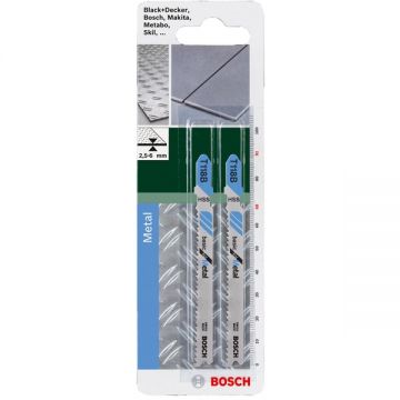 Bosch  T 118 B - Set panze fierastrau pendular tija cu un prag de prindere (T) 91 mm metal taiere dreapta fina 2 bucati
