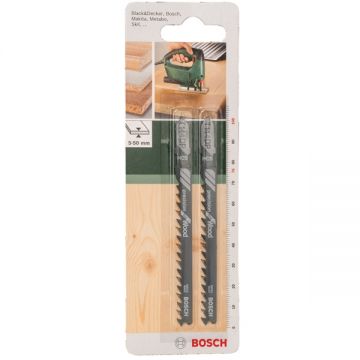 Bosch  T 144 DP - Set panze fierastrau pendular tija cu un prag de prindere (T) 100 mm lemn taiere dreapta fina 2 bucati